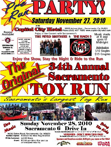 34th Annual Sacramento Toy Run by the Modified Motorcycle Association of California