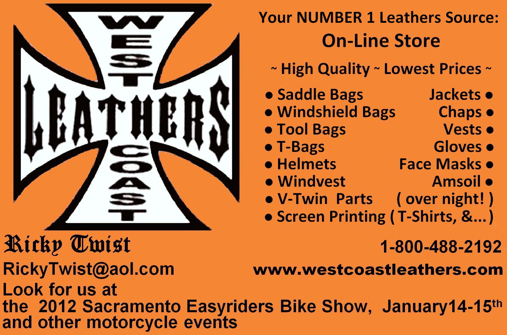 West Coast Leathers, Sacramento, CA