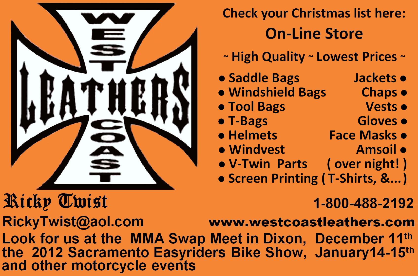 West Coast Leathers, Sacramento, CA
