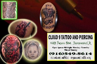 Cloud 9 Tattoo, Sacramento CA