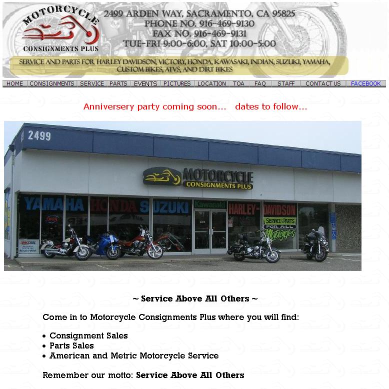 Motorcycles Consignments Plus, Sacramento